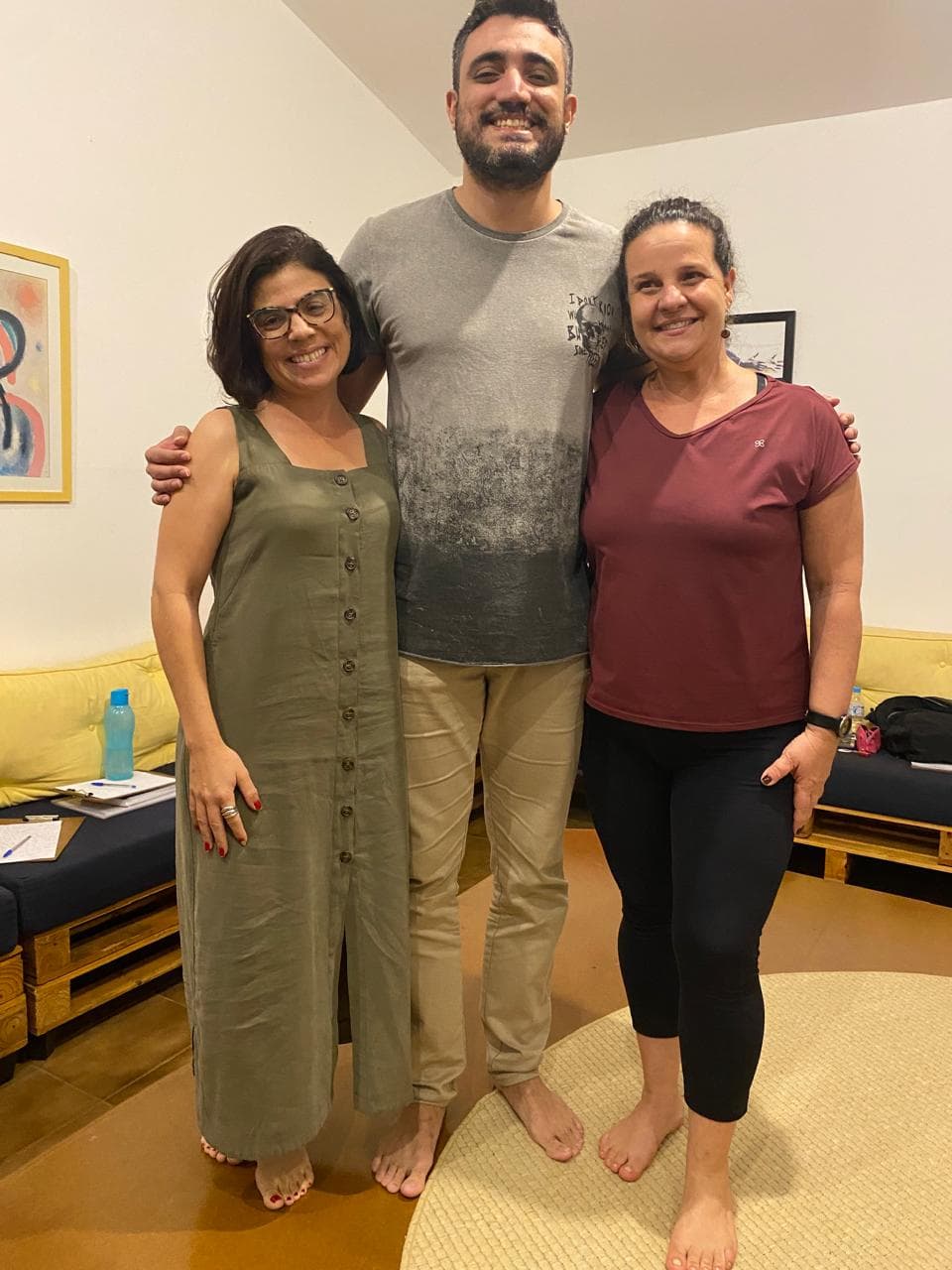 Equipe reunida na Casa do Encontro