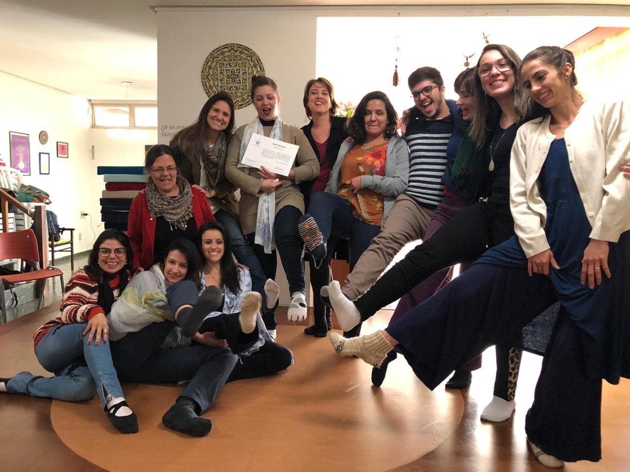 Registro da formação em cena na Casa do Encontro